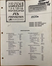 SOUNDESIGN MODEL NO. 5954 (CSA) MC595 2022 AM/FM STEREO CASSETTE SERVICE MANUAL