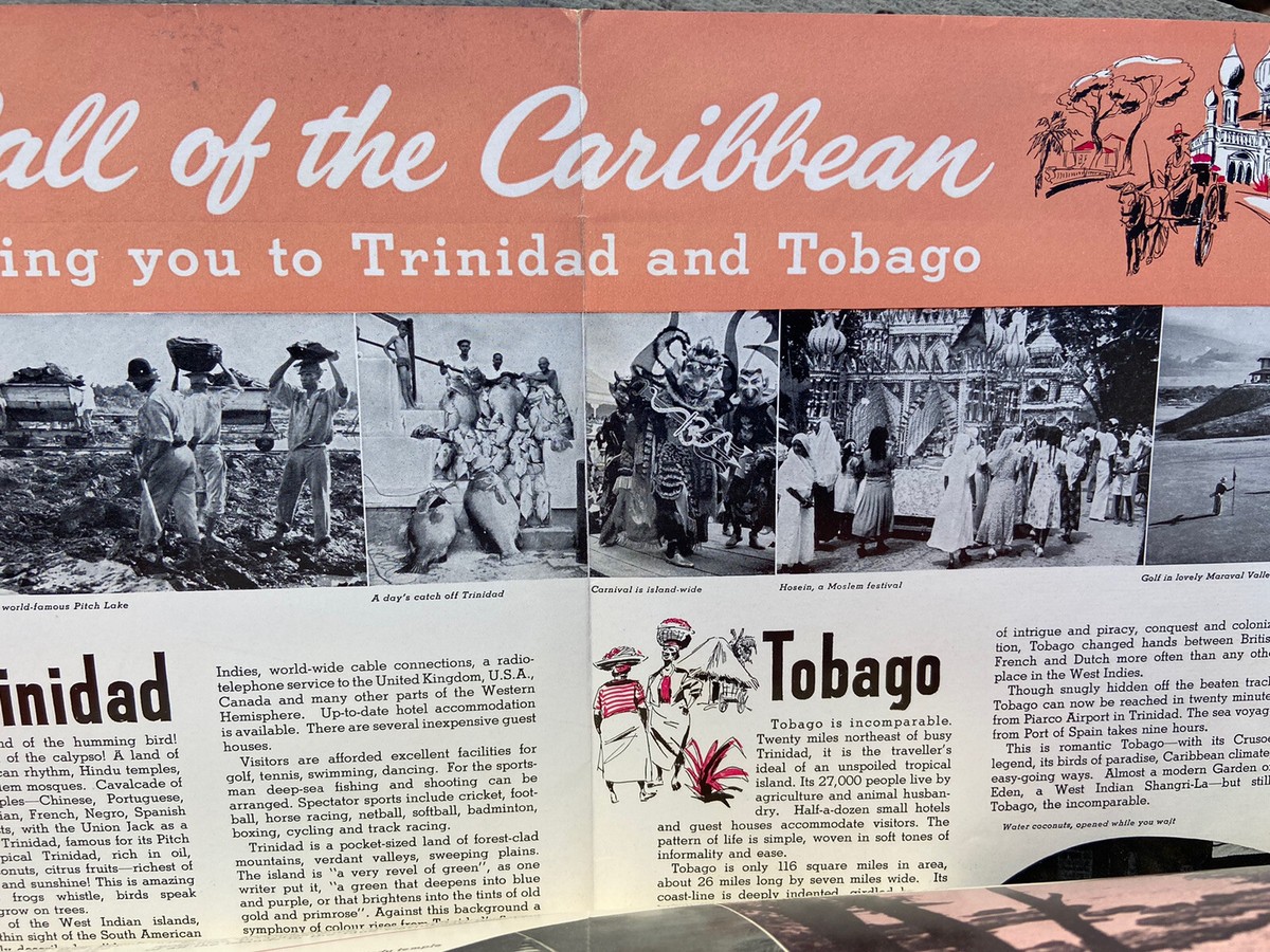 1950-1951 TRINIDAD & TOBAGO, British West Indies Fold-Out Color