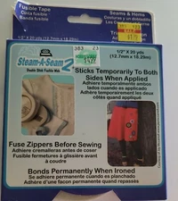 Warm Company Steam-A-Seam 2 Double Stick Fusible Web/ Fusible Tape 0.5" × 20 yd 