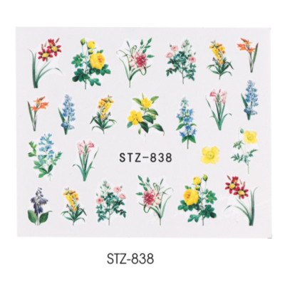 Nail Art Water Transfer Sticker Flower Flora Rose Daisy Lily