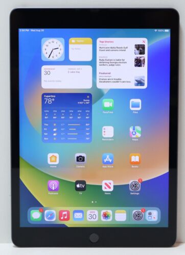 Apple iPad 9th Gen 64GB Wi-Fi 10.2" MK2K3LL/A Space Gray - Afbeelding 1 van 9