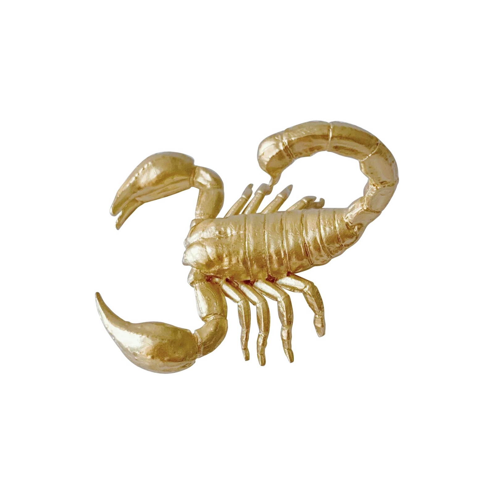 Gold Mini Scorpion Figurine, Solid Metal Animal Ornament, Mini Scorpion Sculp...