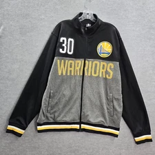Golden State Warriors Men Jacket XL Gray Logo UNK Stephen Curry 30 Track