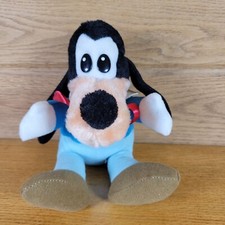 Vintage Mickey's Christmas Carol Goofy 7" Plush Stuffed Animal Toy Blue Outfit