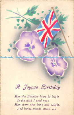 R434906 A Joyous Birthday May thy Birthday hours be bright Valentines Series Gre