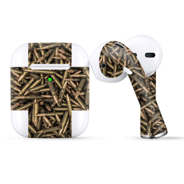 Skins Wraps compatible for Apple Airpods Bullets AR Rifle Shells