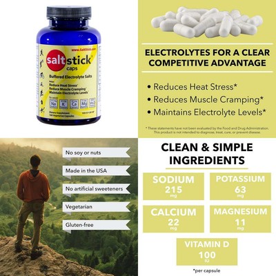 SaltStick Caps, Electrolyte Pills for Hydration, Supplements One Size, Mixed 