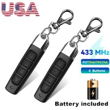 2x Universal 433mhz Electric Cloning Remote Control Key Fob For Gate Garage Door