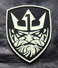 Medal of Honor Moh King Neptune Patch (Glow Dark-HOOK-3D PVC Rubber-PVM2) 