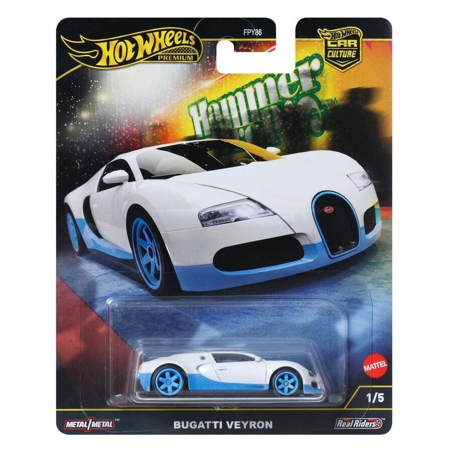 Hot Wheels Premium Bugatti Veyron White Hammer Drops 2025 (In-Stock) New