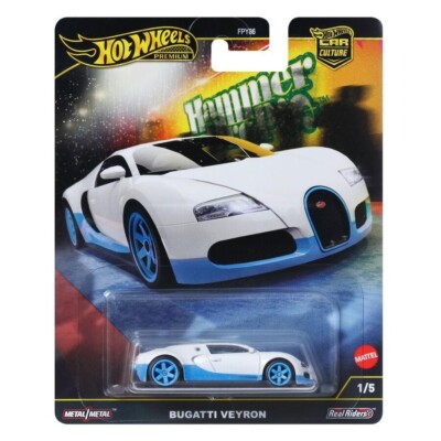 ミニカー BUGATTI VEYRON Hot Wheels Premium Bugatti Veyron White Hammer Drops 2025 (In