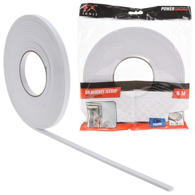2x 6m Fensterdichtung Türdichtung Dichtungsband 10mm Dichtung weiß selbstklebend