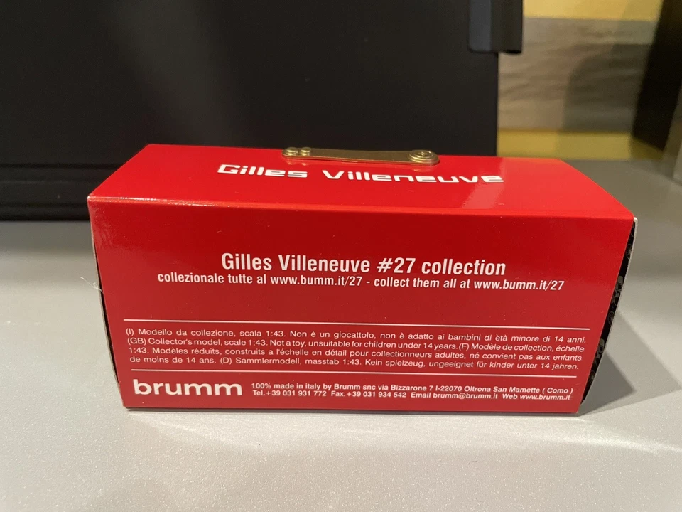 Brumm R367-27 Ferrari 126 CK #27 Villeneuve winner Monaco 1981 1/43 +driver - Immagine 2 di 4