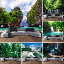 3D Waterfall Canyon Forest Tapestry Seascape Wall Hanging Bedroom Backdrop Decor