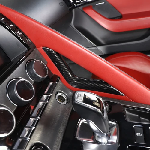 Cubierta de embellecedor de consola de tablero interior de fibra de carbono ABS para Jaguar F-TYPE 2013-2024 - Imagen 35 de 44