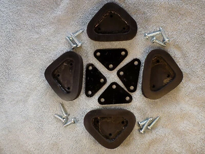 Rubber Foot Pads for Railroad Conductor's Step box or Stool - Replacement Kit - Image 1 of 4