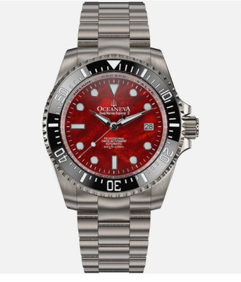 Oceaneva Titanium Deep Marine Explorer II Automatic Red Limited Edition Men's Wa