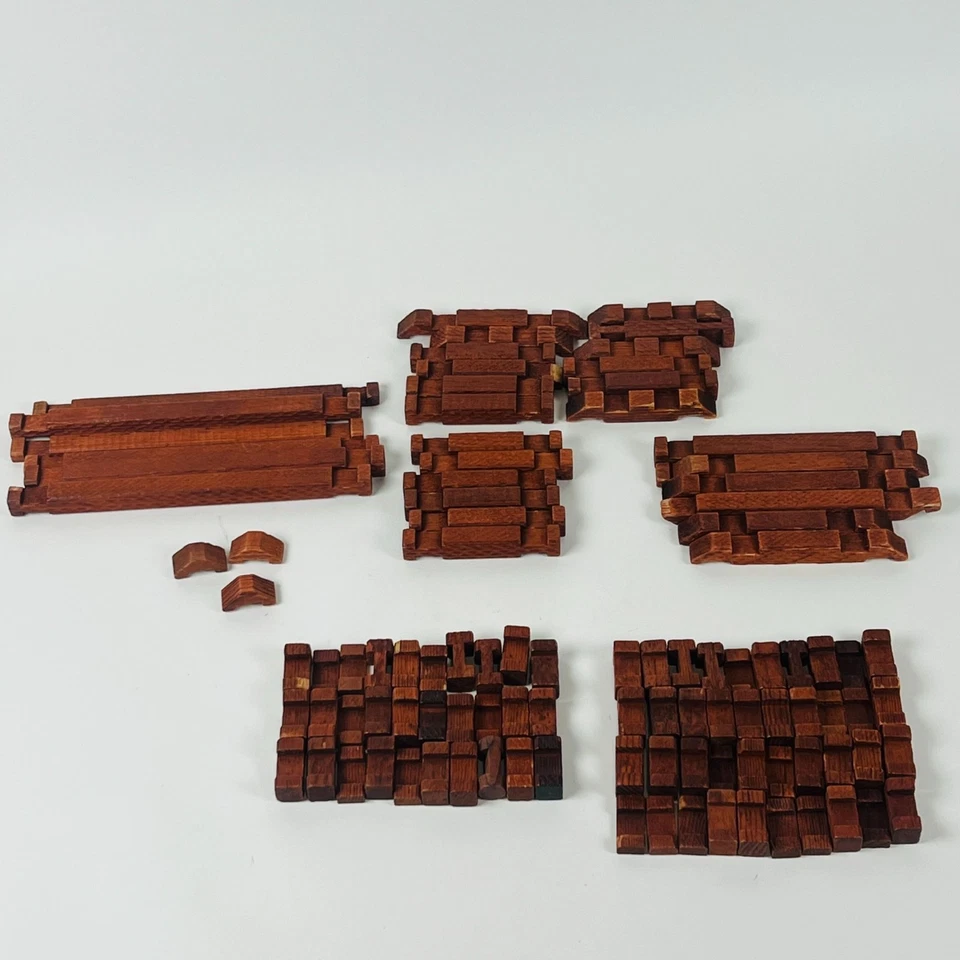 Wooden Building Blocks 96 pc Mixed Interlocking Pieces Creative Build Set - Image 2 of 4