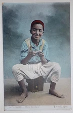Old postcard ALGERIA MAGHREB ALGIERS SMALL SHOE SHINER