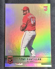 Tony Santillan RC 1/5 Green Parallel Rainbow Refractor Card Panini 2022 MLB