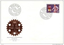 SWITZERLAND EMBOSSED FDC 1969 INTERNATIONAL LABOUR ORGANIZATION 1919-1969