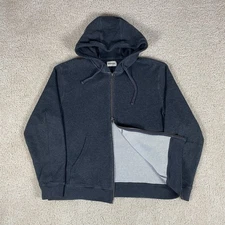 Taylor Stitch Thermal Lined Full Zipup Hoodie Sz 42 Grey/Black 2207WHCDK