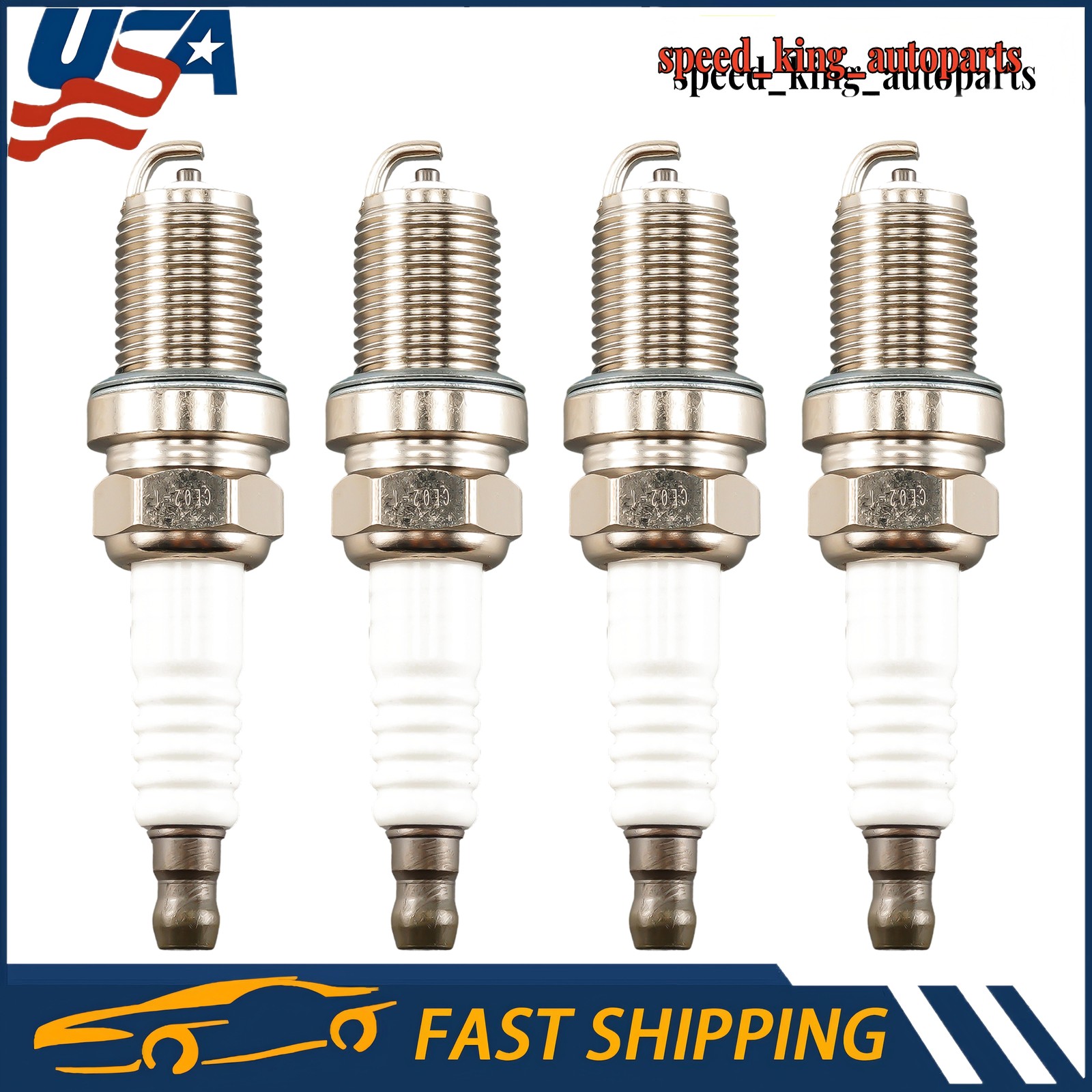 RC12YC Spark Plug For Toyota Corolla 2005-2008 Subaru Forester 2009-2010 4 PCS