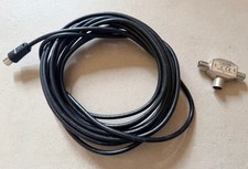 5m Koaxial-Antennenkabel für Fernsehen od. Radio mit Zweifach-Antennenverteiler