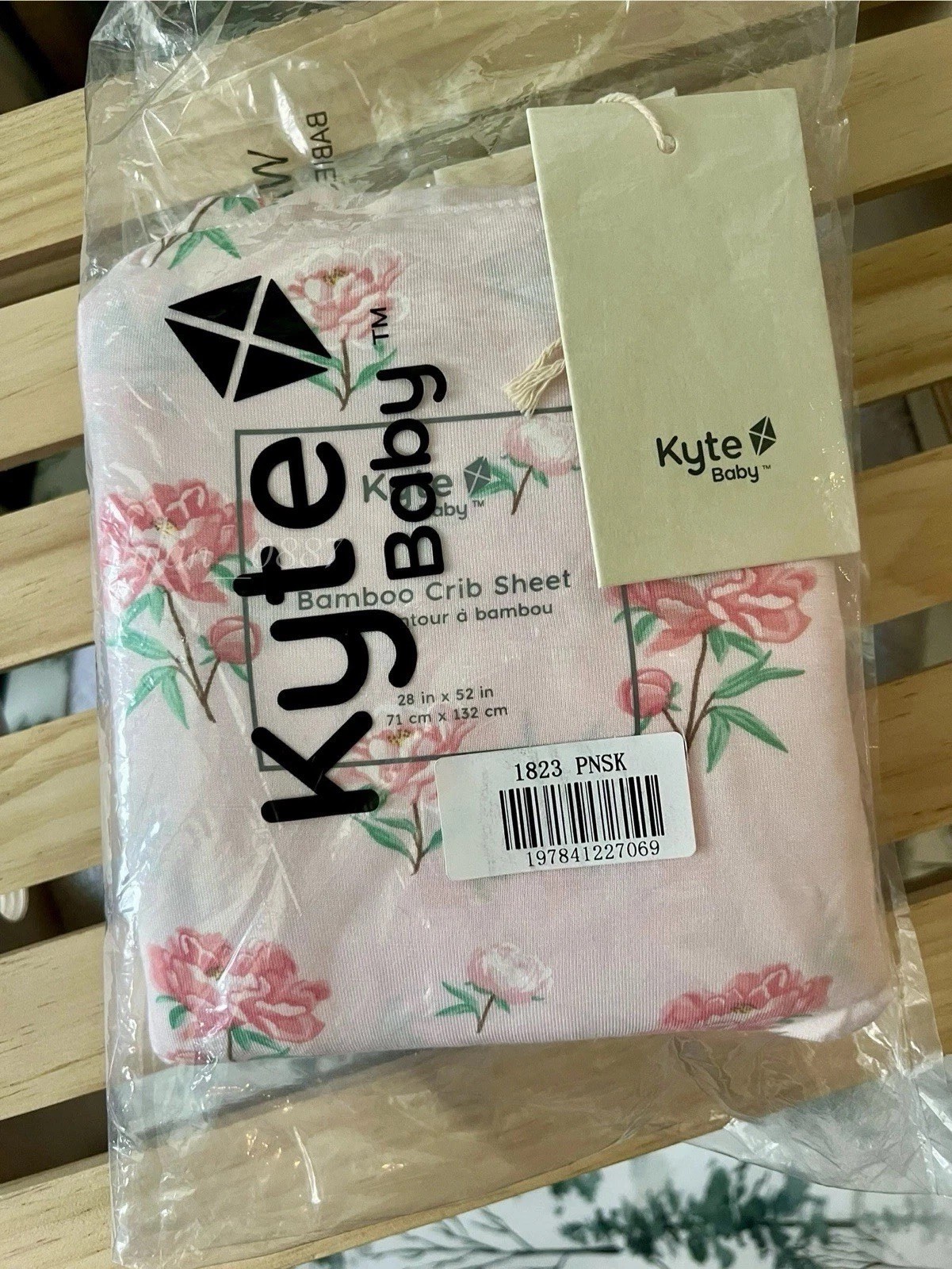 New LE Kyte Baby Bamboo Crib Sheet Sakura Peony 28x52 In