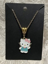 Hello Kitty Whimsical Fun Charm Cartoon Adorable Fashion Gold Necklace 18