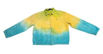 Vintage Polo Ralph Lauren Denim Harrington Jacket Mens L Tie Dye