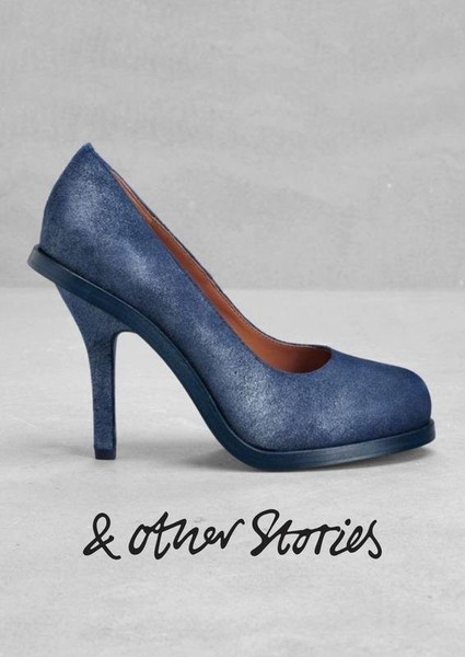 Women & Other Stories Heels Navy Leather 37 #3I5U