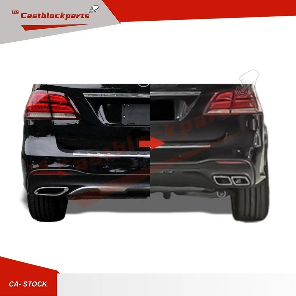 Kit de carrocería de parachoques completo estilo AMG Facelift GLE63 para Mercedes Benz GLE W166 15-19 Foto 4 de 4