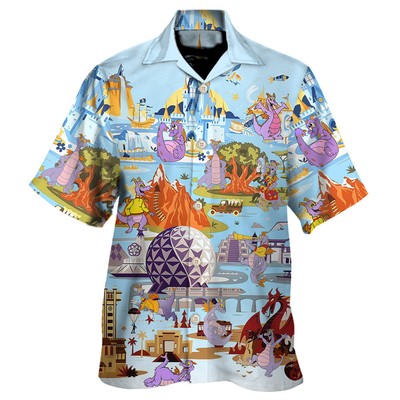 Est 1983 Epcot Disney Figment Funny Purple Dragon Trendy Hawaiian Shirt 8211 For