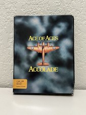 Accolade Ace of Aces Original Game Box and Cartridge Case for Commodore 64 image