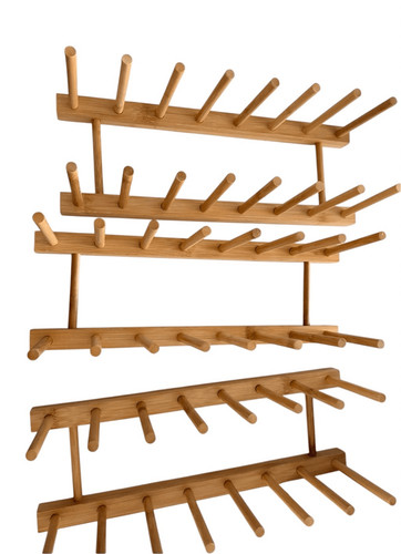 Innerneed Lot of 3 Bamboo Wooden Dish Rack for Kitchen Counter or Counter Top