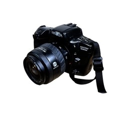 Minolta Maxxum 400si 35mm SLR Film Camera w/ Lens Case Battery   Untested