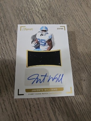 Javonte Williams 2022 Super Products Keepsake /99 First Ever Patch Auto   #78