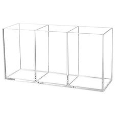 Clear Acrylic Makeup Brush Organizer Holder Desk Storage for Cosmetics and Pens