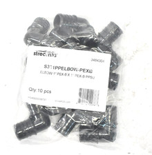 Lot of 10 Stream33 Pex Elbows 90  1" x 1" S331PPELBOW-PEXB Black For Crimp/Cinch