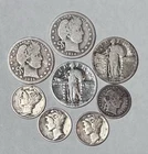90% CULL Constitutional Silver  Barber Standing Liberty Quarters Barber Dime