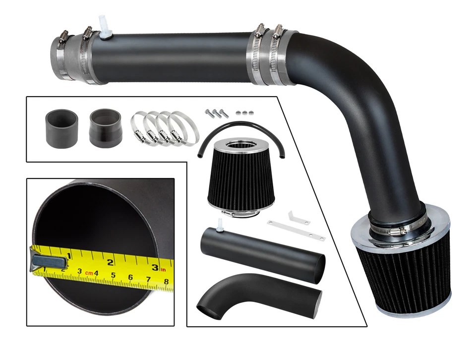 Kit de admisión de aire frío BCP RW GRIS para Kia Rio Accent 2012-2015 1,6 L GDi + filtro Foto 2 de 4