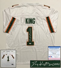 A Deriq King Signed Jersey UM Miami Hurricanes PSA/DNA COA