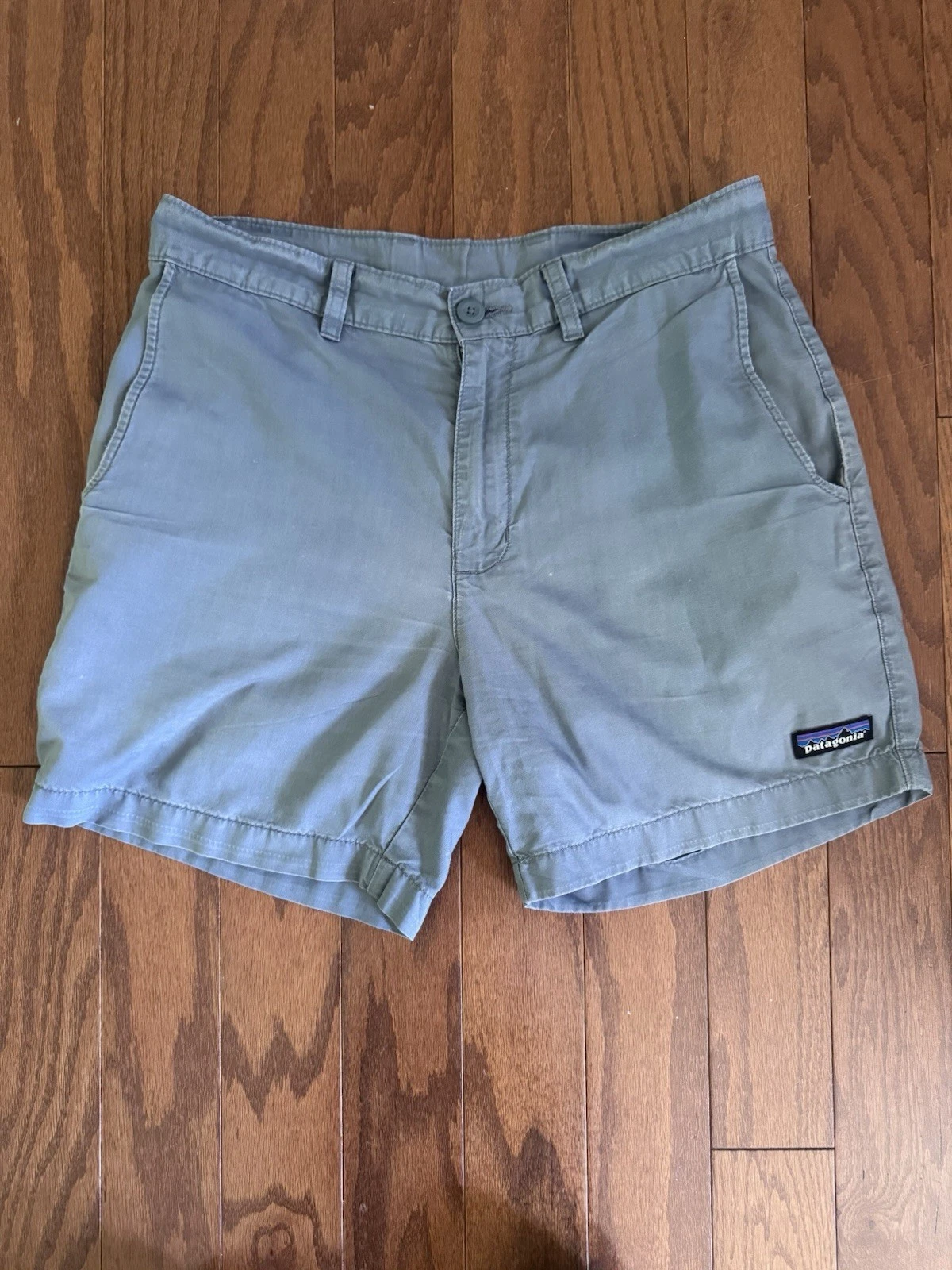 Patagonia Organic Cotton Hemp Chino Shorts Gray Blue Men's Size 30 Casual