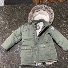 Primark Toddler Kids Winter Fur Hooded Parka Jacket 24-36 months Boys Girls