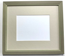 33 x 38cm 13 x 15” wood frame 2-tone green + mount to fit 8 x 10”  20 x 25cm