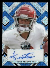 2022 Leaf Metal Draft John Metchie III -JM1 Portrait Mojo Blue Auto /15 TV2033
