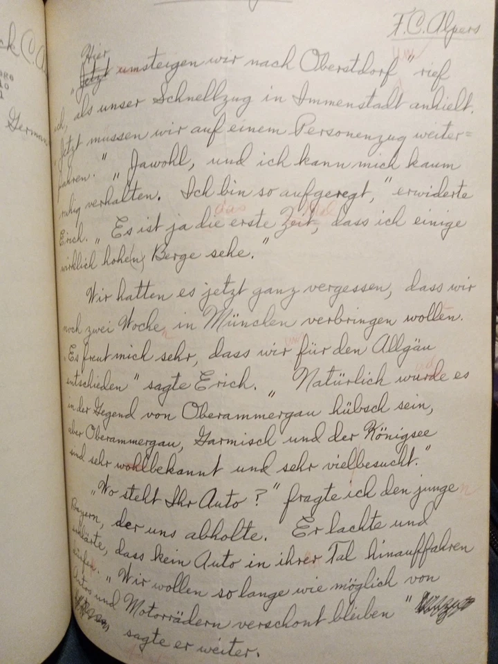 1942 Handwritten In German,School Book. Now A Physicist & Guided Missiles Expert - Image 4 of 4