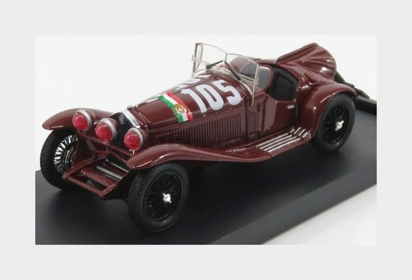 Brumm R078B Alfa Romeo 2300 Spider N 105 Mille Miglia 1932 Nuvvolari G.B.Gu-image