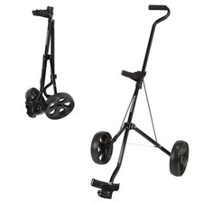 Stowamatic 2-Wheel Folding Golf Pull Cart - Lightweight Compact, Black